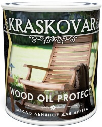 Масло льняное для дерева Kraskovar Wood Oil Protect