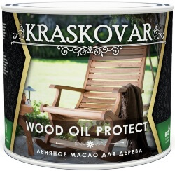 Масло льняное для дерева Kraskovar Wood Oil Protect